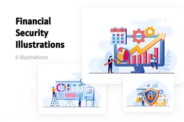 Finanzielle Sicherheit Illustrationspack