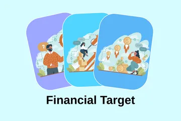 Finanzielles Ziel Illustrationspack
