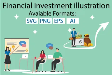 Finanzielle Investition Illustrationspack