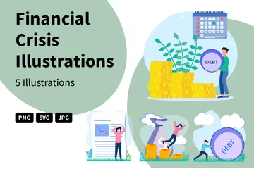 Finanzkrise Illustrationspack