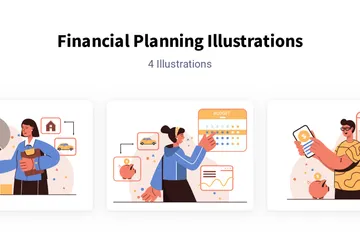 Finanzielle Planung Illustrationspack