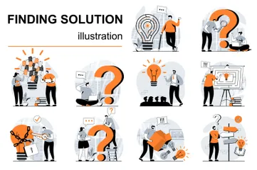 Finding Solution Illustration Pack