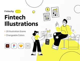 Fintech Illustration Pack
