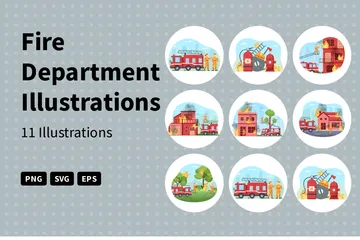 Fire Department Illustration Pack