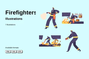 Firefighters Illustration Pack