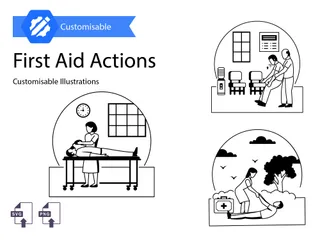 First Aid Actions Illustration Pack