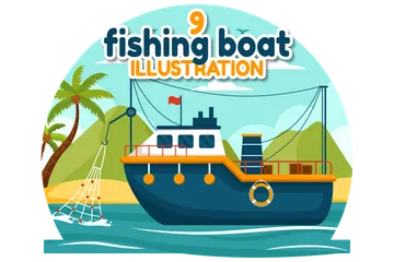 Fishing Boat Illustration Pack