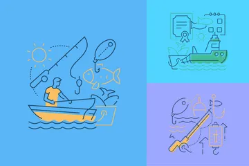 Fishing Illustration Pack