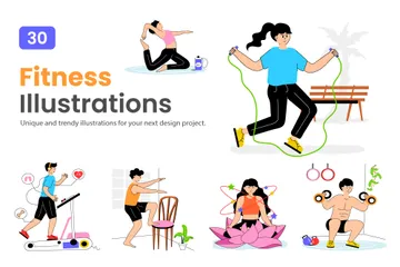 Fitness Illustrationspack