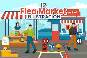 Flea Market Illustration Pack