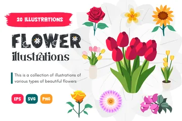 Fleur Pack d'Illustrations