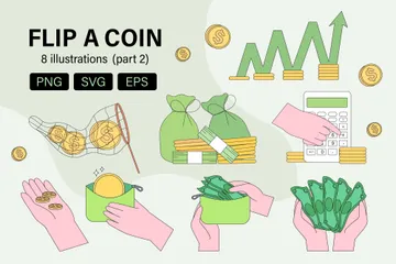 Flip A Coin Illustration Pack