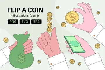Flip A Coin Illustration Pack