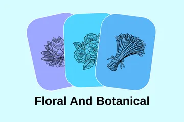 Floral e botânico Pacote de Ilustrações