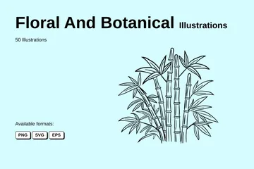 Floral y Botánico Paquete de Ilustraciones