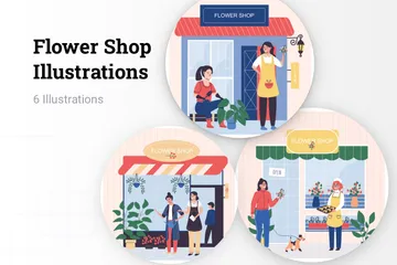 Flower Shop Illustration Pack