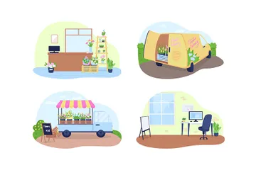 Flower Shop Illustration Pack