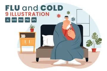 Flu And Cold Illustration Pack