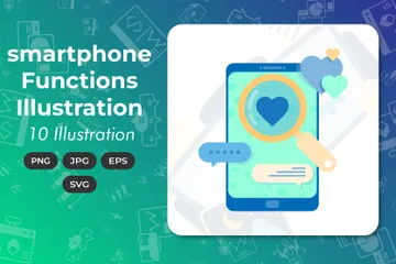 Fonctions du smartphone Pack d'Illustrations