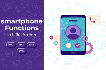 Fonctions du smartphone Pack d'Illustrations