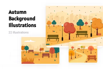 Fond d'automne Pack d'Illustrations