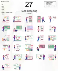 Food Shopping Illustration Pack