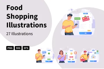 Food Shopping Illustration Pack