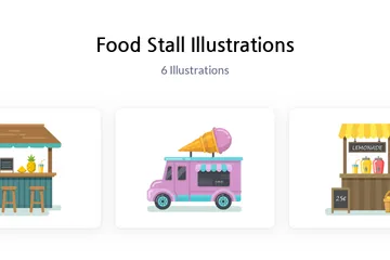 Food Stall Illustration Pack