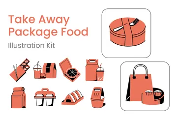 Food Takeaway Illustration Pack