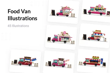 Food Van Illustration Pack