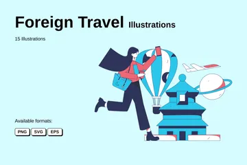 Foreign Travel Illustration Pack