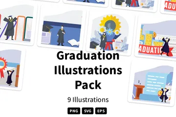 Graduação Pacote de Ilustrações