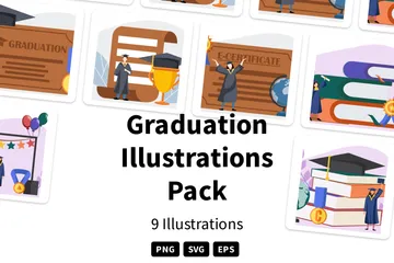 Graduação Pacote de Ilustrações