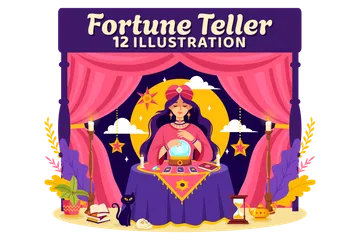 Fortune Teller Illustration Pack