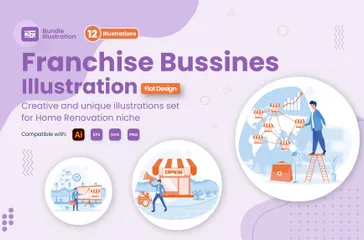 Entreprise de franchise Illustration Pack