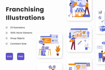 Franchising Illustrationspack