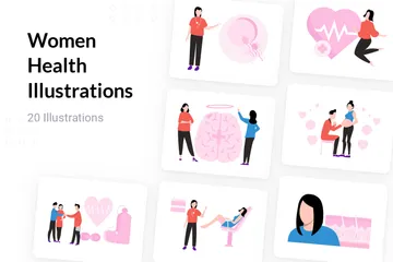 Frauengesundheit Illustrationspack