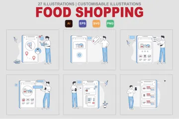 Free Courses alimentaires Pack d'Illustrations