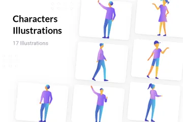 Free Personnages Pack d'Illustrations