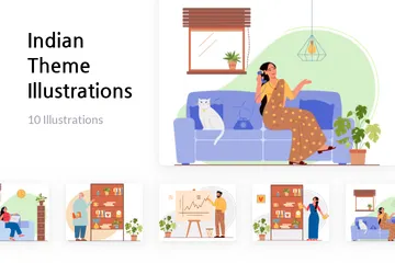 Free Tema indio Illustration Pack