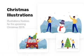 Free Weihnachten Illustrationspack