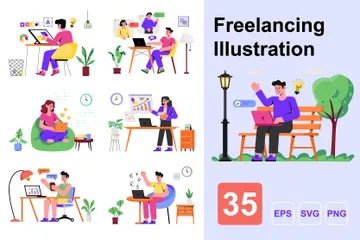 Freelancing Illustration Pack