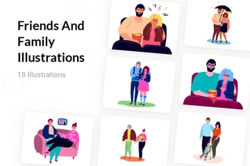 Friends And Family Illustration Pack