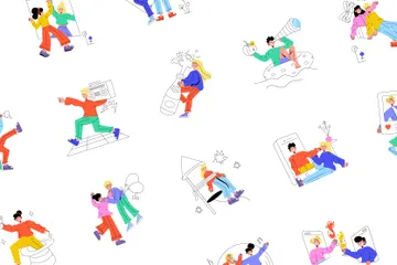 Friends And Party Illustration Pack