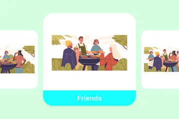 Friends Illustration Pack