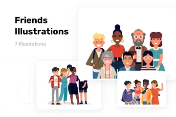 Friends Illustration Pack