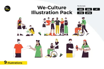Friends Supporting Illustration Pack