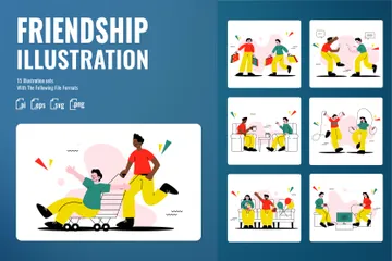 Friendship Illustration Pack