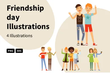 Friendship Day Illustration Pack