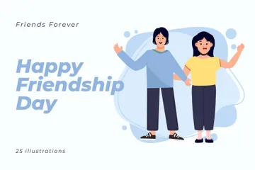 Friendship Day Illustration Pack